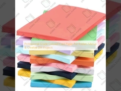 Papel de cartão colorido de qualidade profissional para pastas, menus e projetos criativos de bricolage