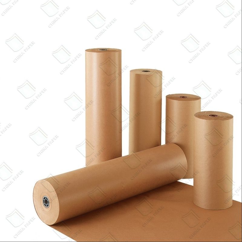150-230g Kraft Paper Rolls dengan Liner Atas Tercetak untuk Pengemasan Kotak Hadiah