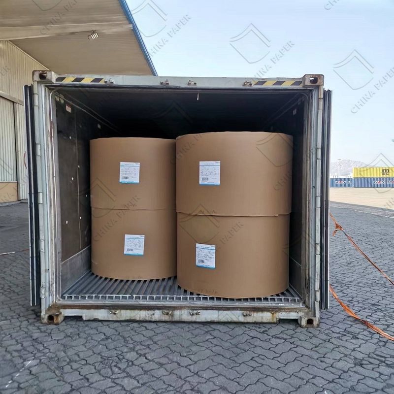 Sifat cetak, pengolahan dan pengisian yang sangat baik papan kemasan cair warna cokelat belakang 300g untuk jus oranye