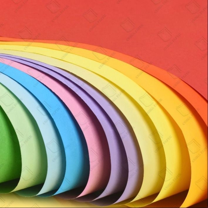 100% Wood Pulp Manila Paper Colored Paper Colored Bristol Board A4 Colorful Cardstock and Craft Paper for DIY Projects