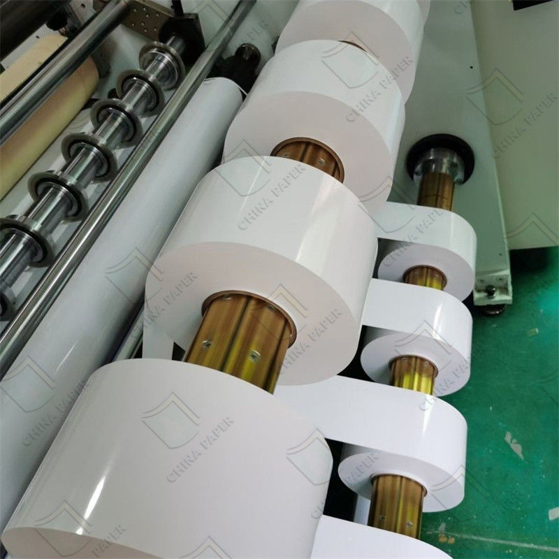Cast Coated Paper With White One Side Coated Glassine Paper For Adhesive Sticker Paper