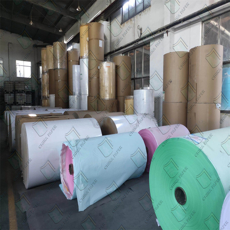 55g and 50g non-carbon required office carbonless paper in small rolls, 251 mm in width.