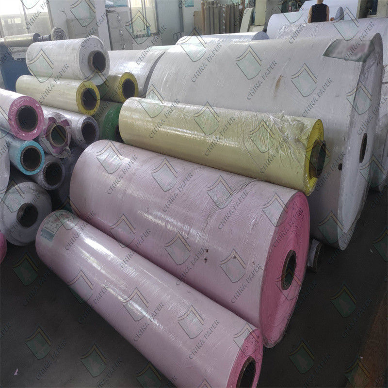 55g and 50g non-carbon required office carbonless paper in small rolls, 251 mm in width.