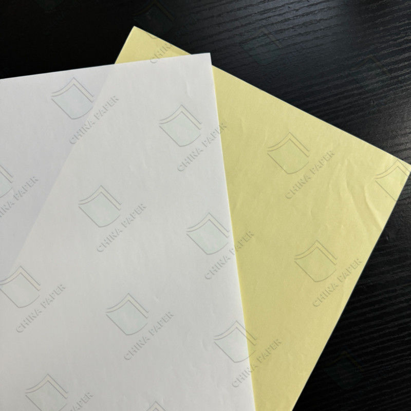 60g /70g /80g /90g Semi-glossy Label Paper With White Or Yellow Glassine Backing For Yogurt Labels.