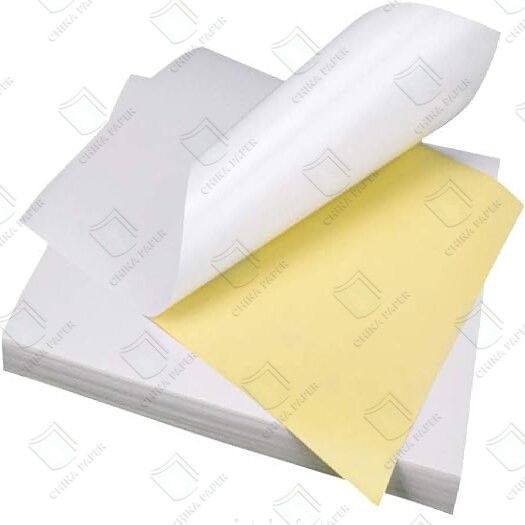 40/50/60GSM Żółta naklejka silikonowa powlekana samoprzylepna szklana do naklejek