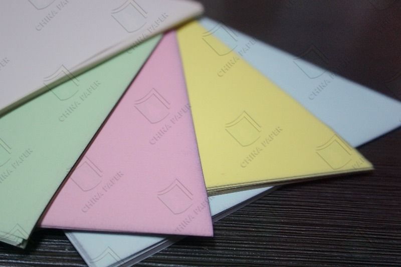 60gsm CB CFB CF Nice Receipt Paper Carbonless Copy Paper NCR Black Blue Image