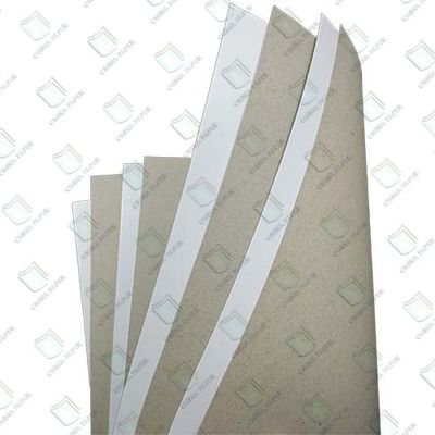 Recycled Wood Pulp White Coated Duplex Board With Grey Back For Notebook