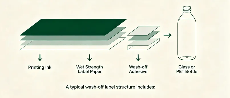 A typical wash-off label structure includes.png A typical wash-off label structure includes.png
