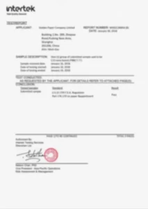 Intertek Certificate